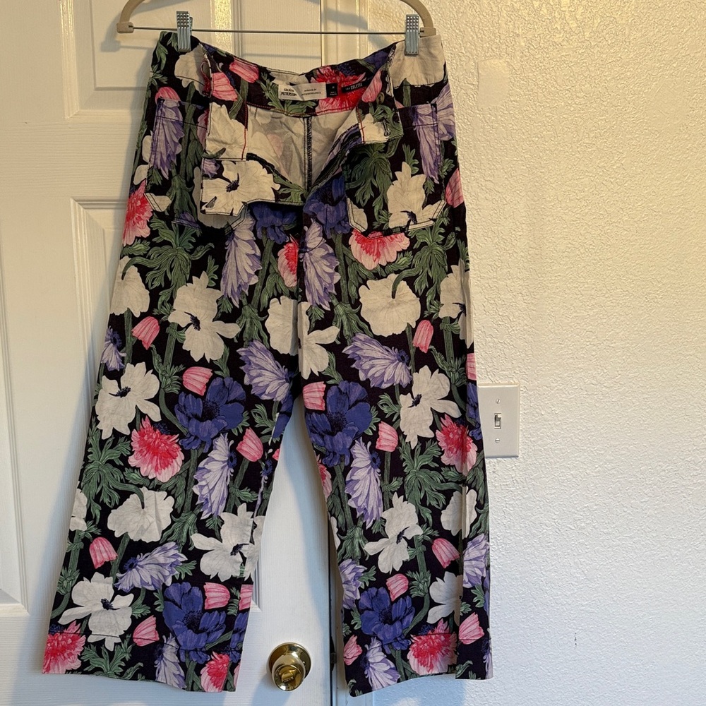 Maeve Cecilia Peterson Wide-Leg Pants - Black, Purple, Red, Green